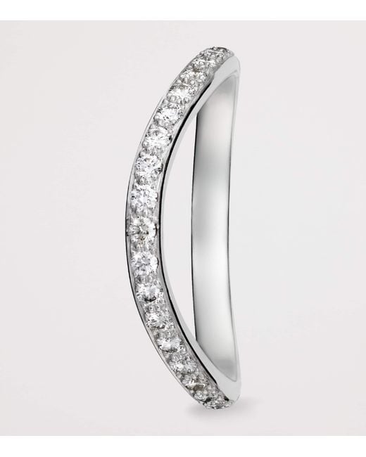 Cartier Metallic Platinum And Diamond Trinity Ruban Wedding Band
