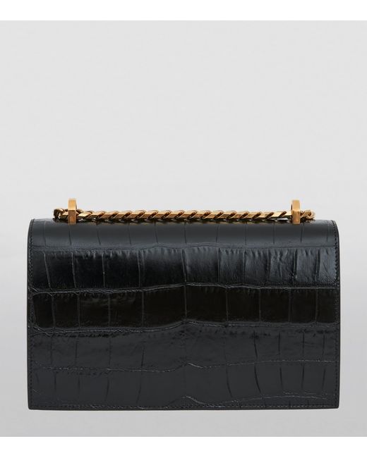 McQueen Black Leather Jewelled Satchel Bag