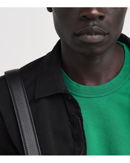Stone Island Green Organic Cotton Raglan-Sleeve Sweatshirt for men