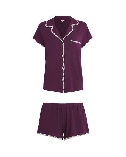 Eberjey Purple Frida Short Pyjama Set