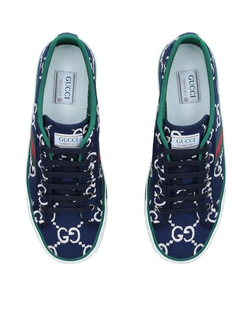 navy blue gucci sneakers