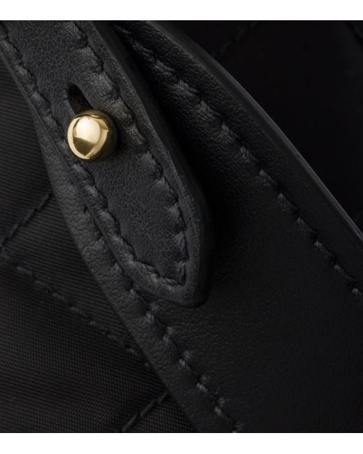 Prada Black Re-Nylon And Leather Corsaire Shoulder Bag