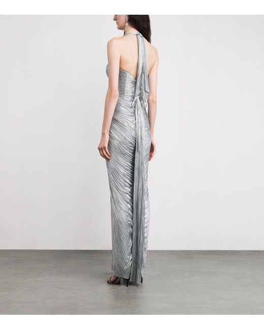 Maria Lucia Hohan White Silk Pleated Susie Gown