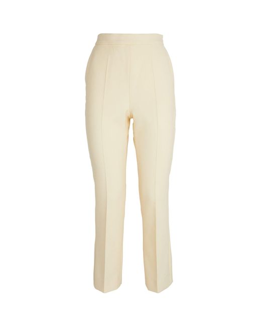 Max Mara Natural Wool-blend Tailored Trousers