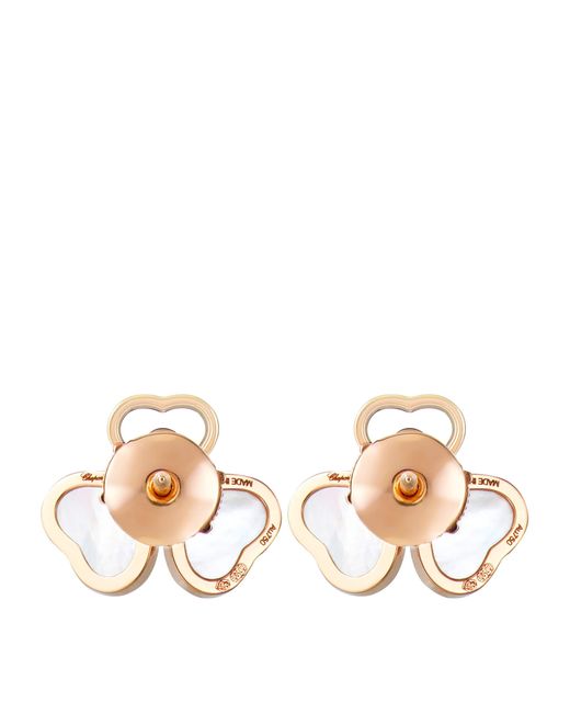 Chopard Metallic And Diamond Happy Hearts Wings Earrings