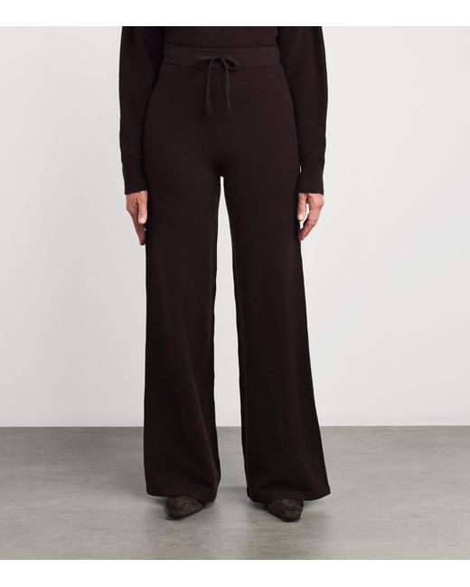 Yves Salomon Black Wool-Blend Drawstring Trousers