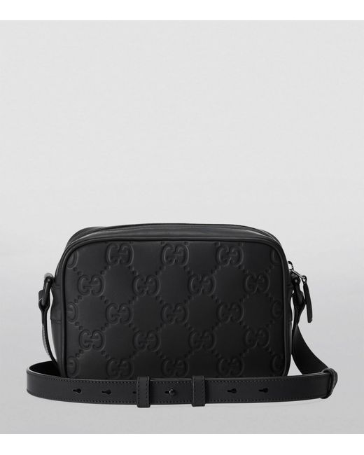 Gucci Black Mini Leather Gg Cross-body Bag for men
