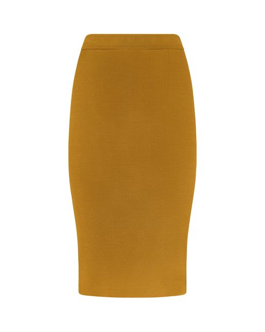 Tom Ford Green Knitted Midi Skirt