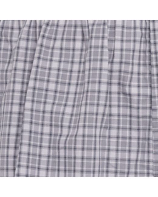 Skims Purple Cotton Poplin Check Boxer Shorts for men