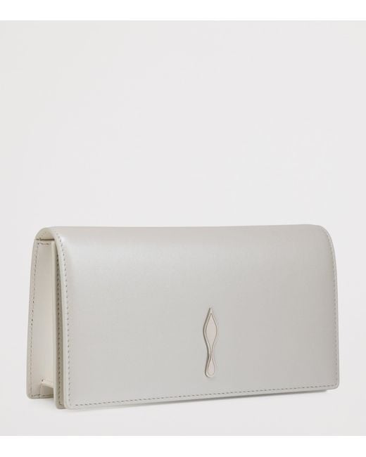 Christian Louboutin Gray Bettina Nappa Leather Clutch Bag
