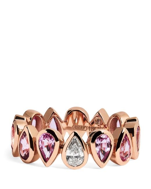 SHAY Pink And Sapphire Eternity Ring