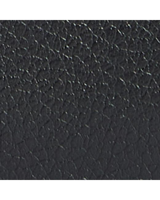 AMI Black Leather Paris Zipped Card Holder for men