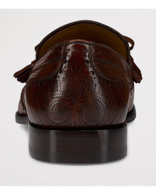 Christian Louboutin Brown Grave Moc Calf Leather Loafers for men