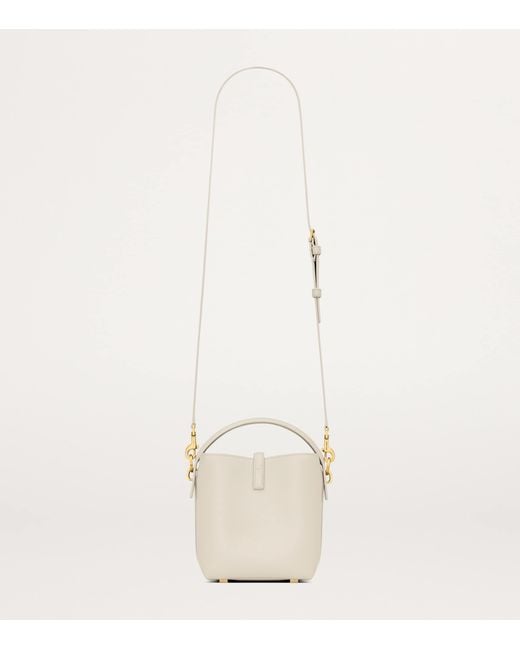 Saint Laurent White Mini Le 37 Bucket Bag