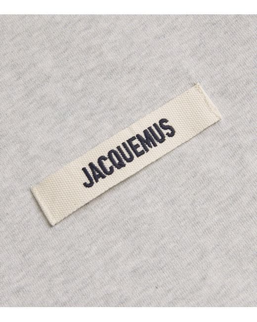 Jacquemus White Grosgrain-logo T-shirt for men
