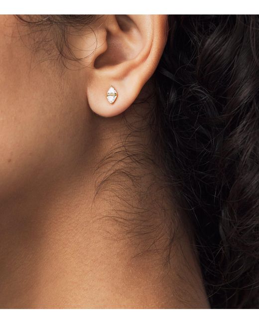 Emily P. Wheeler Metallic And Diamond Tilly Stud Earrings