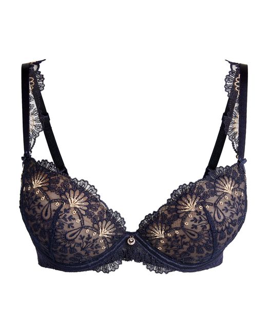 Aubade Lace Art Of Ink Push-up Bra in Blue | Lyst Canada