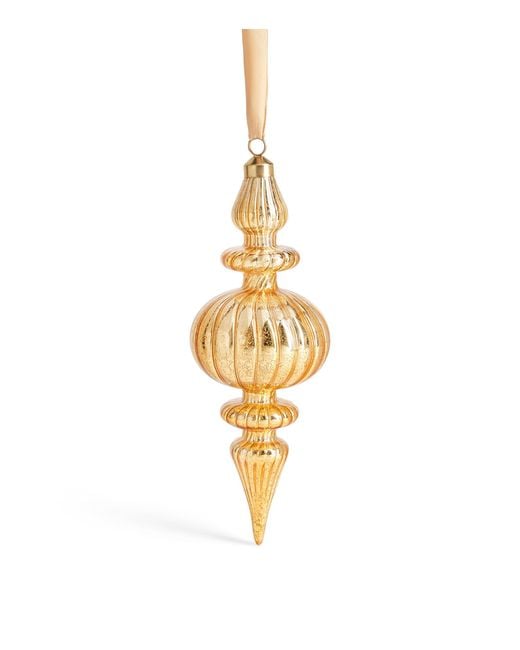 Harrods Metallic Glass Light-Up Drop Orb Tree Decoration