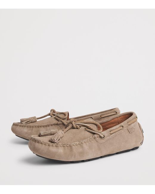 Polo Ralph Lauren Brown Suede Tasselled Anders Loafers
