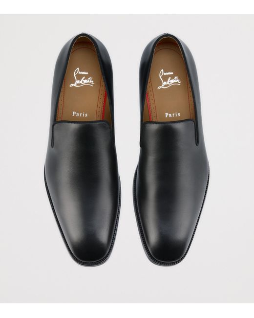 Christian Louboutin Black Danny Flex Calf Leather Loafers for men