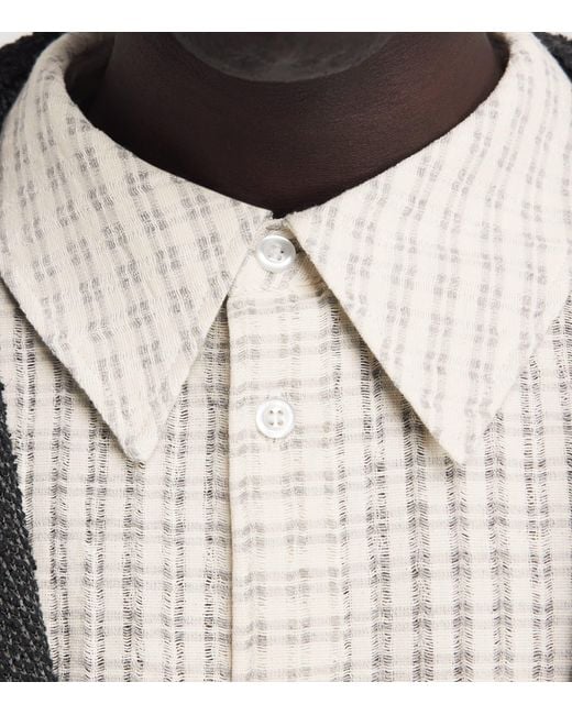 Séfr White Seersucker-Effect Wes Shirt for men