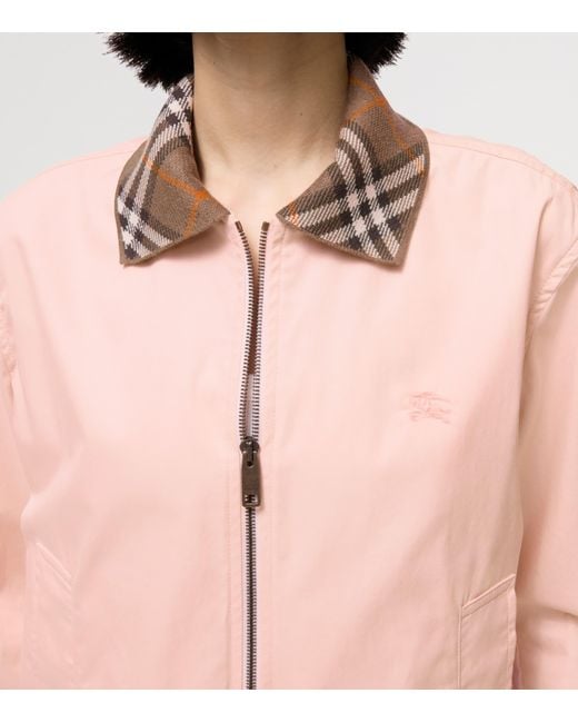 Burberry Pink Cotton Gabardine Jacket