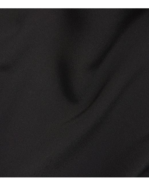Eskandar Black Silk Boat-Neck Top
