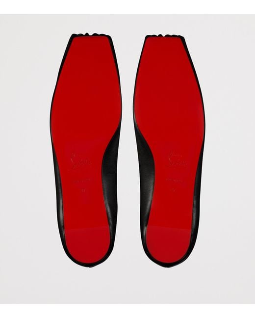 Christian Louboutin Black Cassia Nodo Leather Ballet Flats