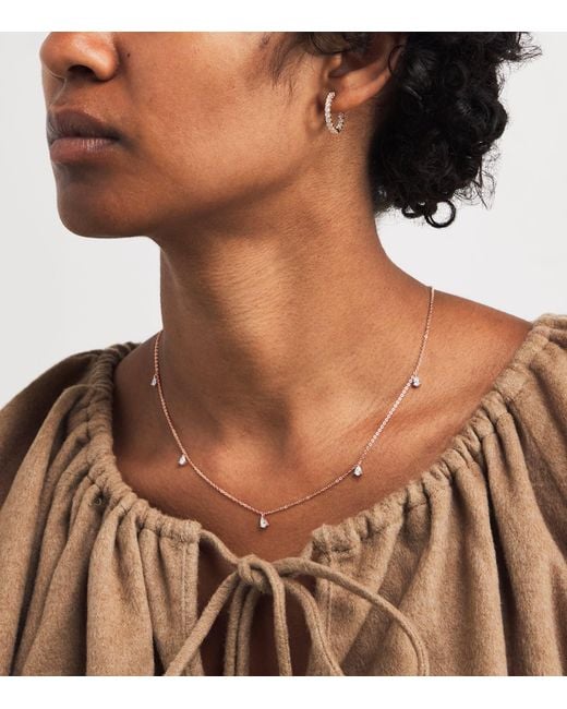 Harrods Metallic And Diamond Necklace