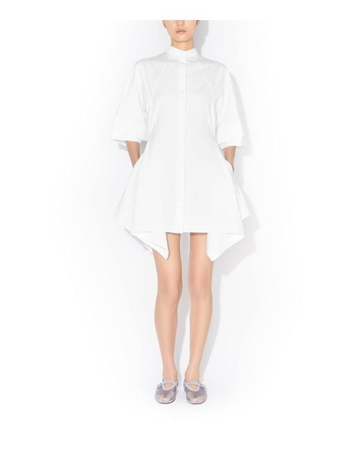 Alaïa White Panelled Mini Shirt Dress