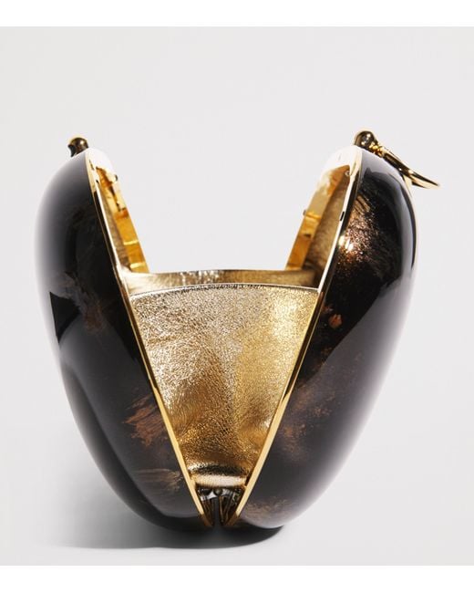 Jeffrey Levinson Black Oval Elina Clutch Bag