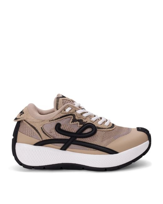 Loewe Brown Leather Pogo Sneakers for men