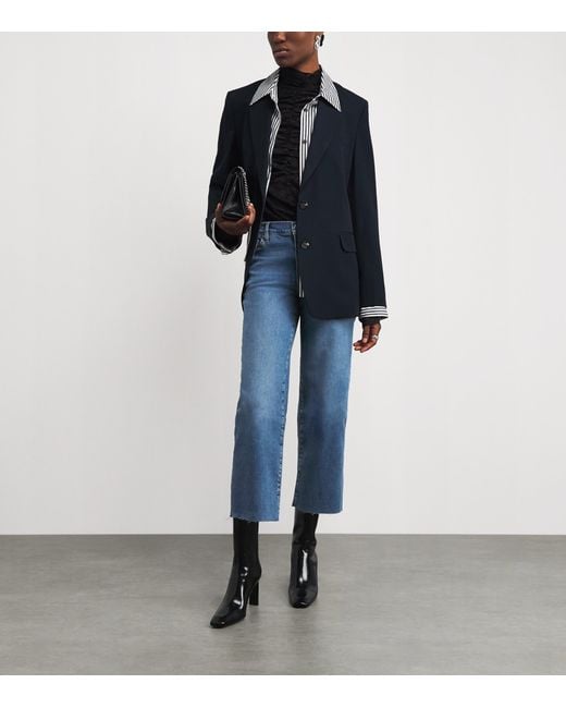 FRAME Blue The Mellow Slim Wide-Leg Jeans