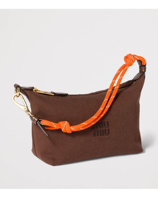 Miu Miu Brown Gabardine Pouch