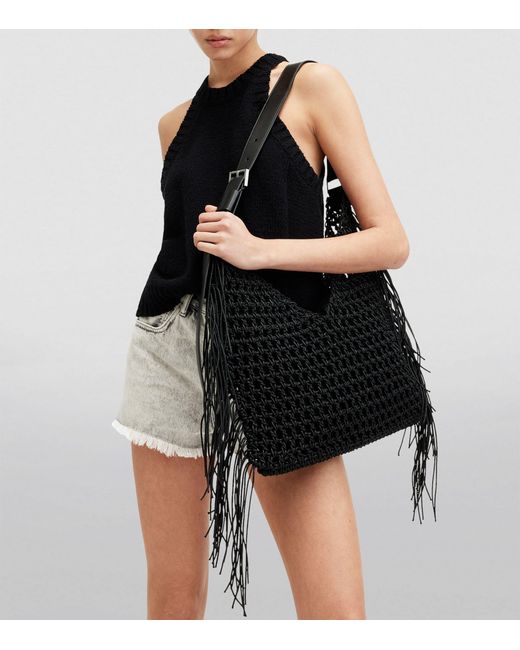 AllSaints Black Sabine Shoulder Bag