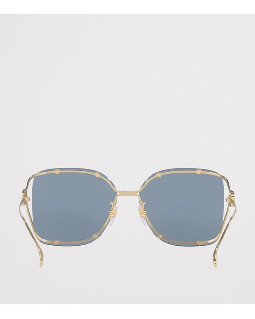 Gucci Gray Metal Butterfly Sunglasses