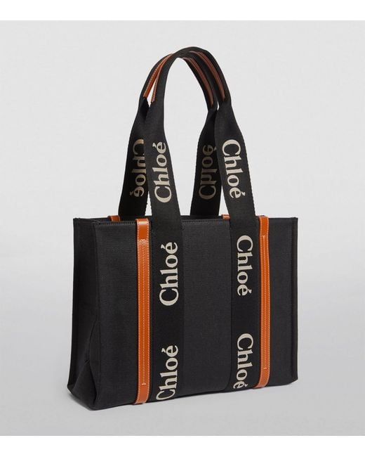 Chloé Black Medium Woody Tote Bag