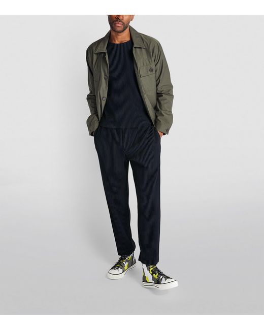 Homme Plissé Issey Miyake Black Pleated T-Shirt for men
