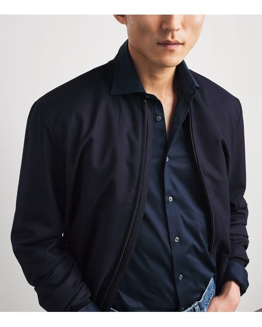 Pal Zileri Blue Cotton Jersey Shirt for men