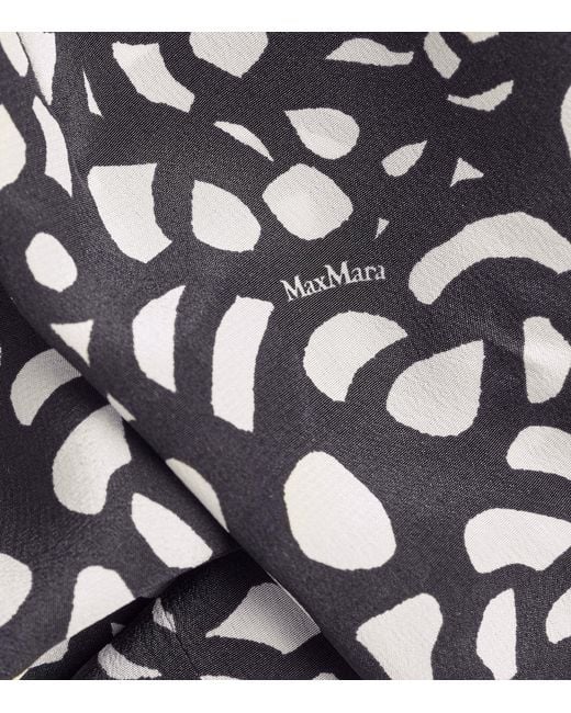 Max Mara Gray Silk Maxi Dress