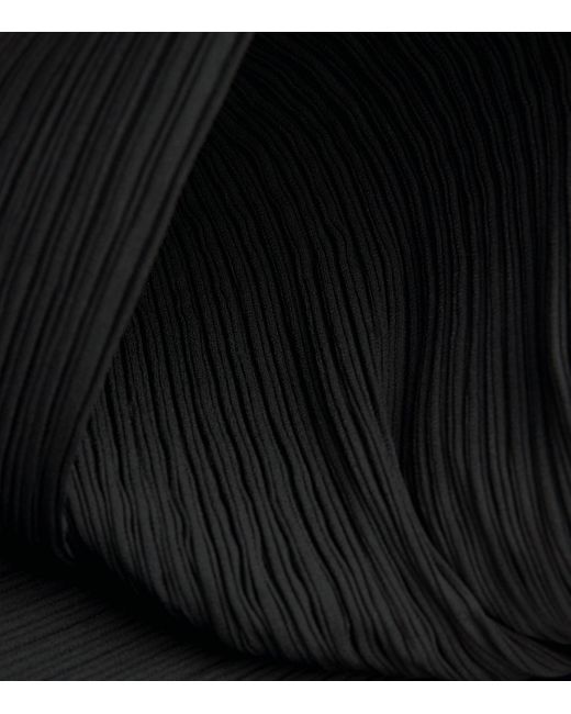 Issey Miyake Black Hatching Pleats Trousers