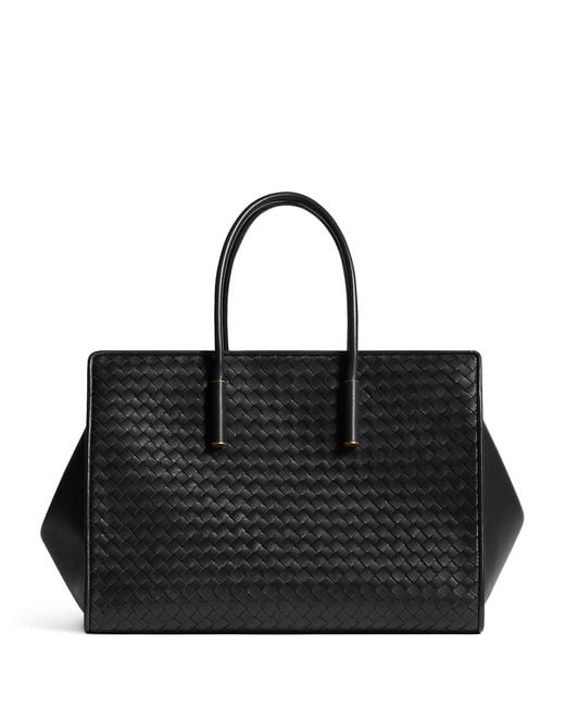 Bottega Veneta Black Leather Barbara Tote Bag