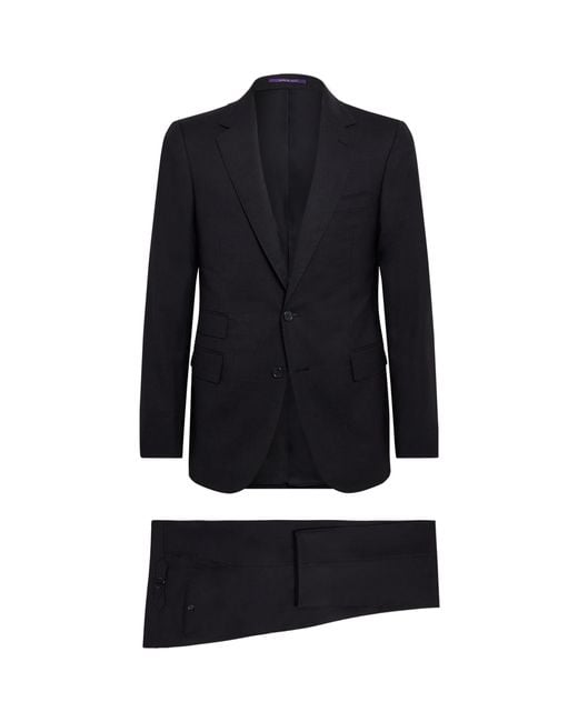 Ralph Lauren Black Wool Serge Gregory 2-Piece Suit for men