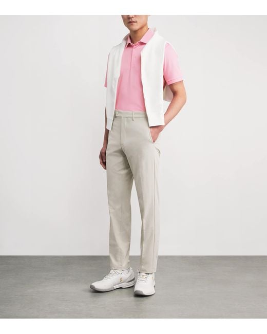 Ralph Lauren Pink Airflow Polo Shirt for men