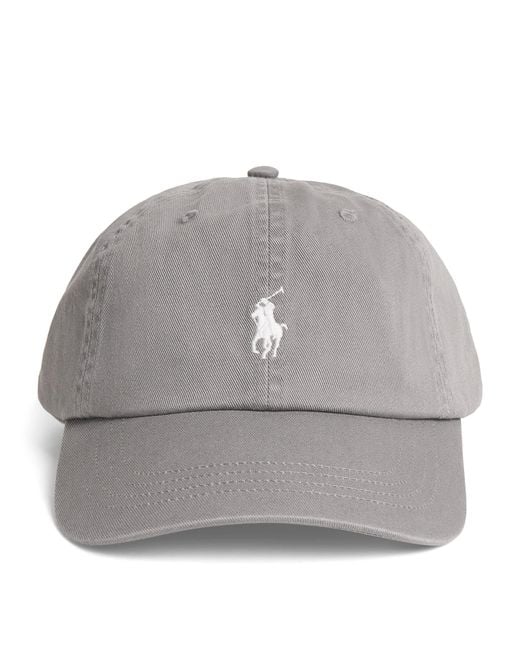 Polo Ralph Lauren Gray Cotton Logo Baseball Cap for men