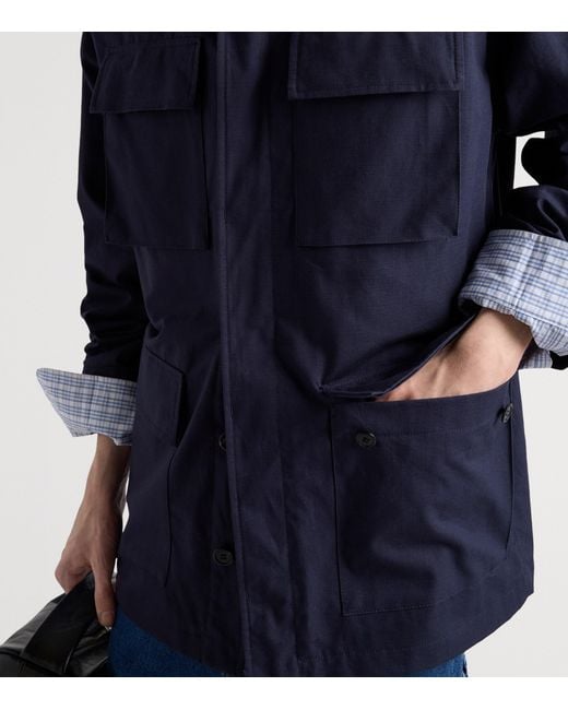 Prada Blue Cotton Safari Jacket for men