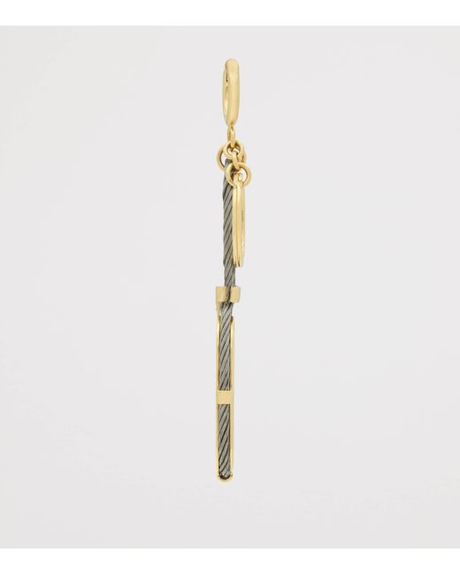 Saint Laurent Metallic Cable-Detail Cassandre Bag Charm