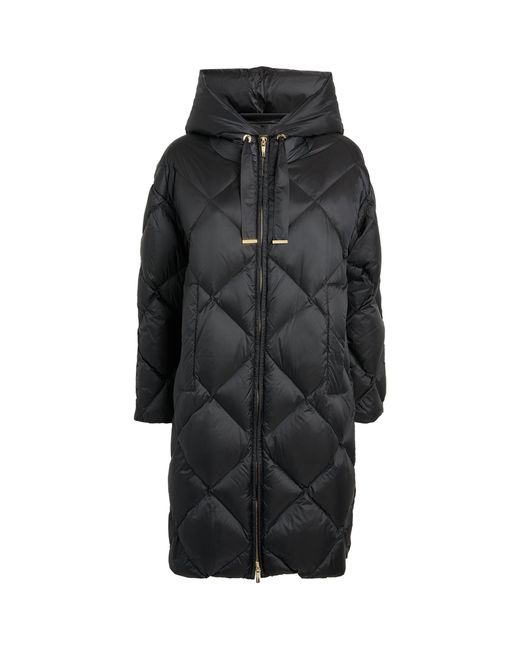 Max Mara Down filled The Cube Coat in Black Lyst UK