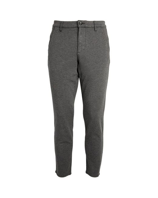 7 For All Mankind Gray Double-Knit Travel Chinos for men