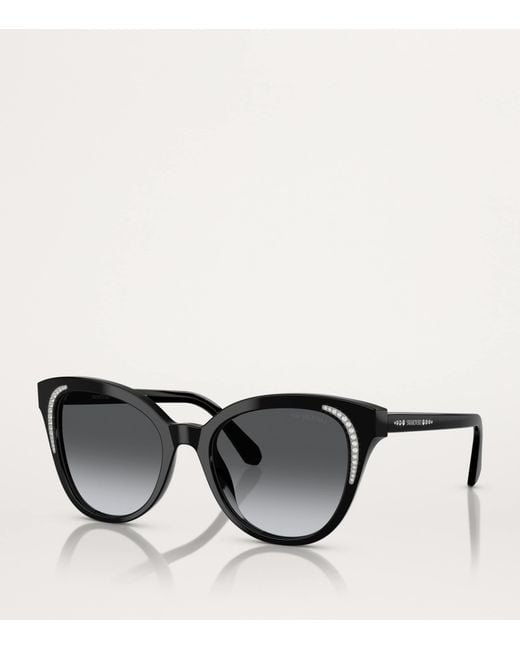Swarovski Black Acetate Sk6031 Sunglasses